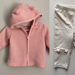 6-12m Cat-ear Sweater and Pants Set